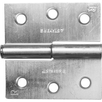 37613-75-1R | Петля дверная разъемная, цвет белый цинк, правая, 75мм, STAYER MASTER-0