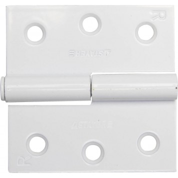37613-75-2R | Петля дверная разъемная, цвет белый, правая, 75мм, STAYER MASTER-0