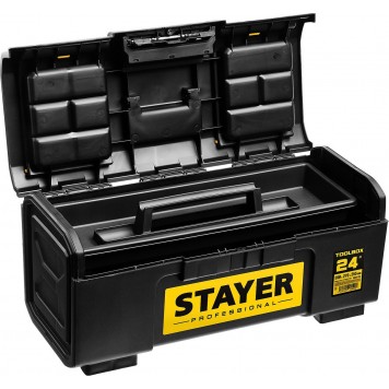 38167-24 | Ящик для инструмента пластиковый, STAYER TOOLBOX-24-2