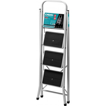 38807-04_z01 | Лестница-стремянка стальная c широкими ступенями, 4 ступени, СИБИН-1