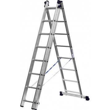 38833-08 | Лестница универсальная, трехсекционная со стабилизатором, 8 ступеней, СИБИН-0