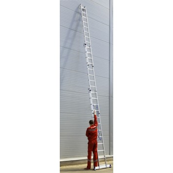 38833-12 | Лестница универсальная, трехсекционная со стабилизатором, 12 ступеней, СИБИН-5