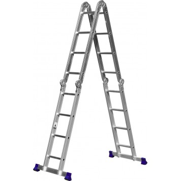 38852 | Лестница-трансформер, 4x4 ступени, алюминиевая., СИБИН ЛТ-44-0