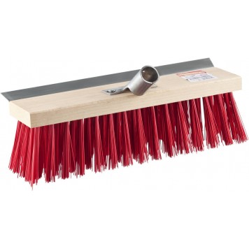 39195-30 | Щетка уличная без ручки, с мет скребком, буковая колодка, жесткая щетина, мет держатель для черенка, 30см, GRINDA EURO-0