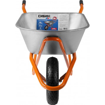 39904 | Тачка строительная, 90 л, грузоподъемность 180 кг, СИБИН-2