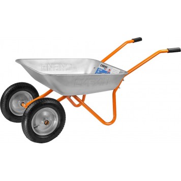 39909 | Тачка садовая двухколесная, 65 л, грузоподъемность 100 кг, СИБИН-0