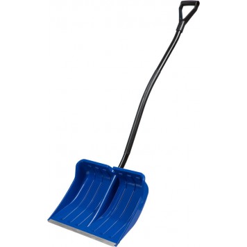 39918 | Лопата снеговая, пластиковая с алюминиевой планкой, эргономичный металлический черенок, V-ручка, 550 мм, ЗУБР АРКТИКА-0