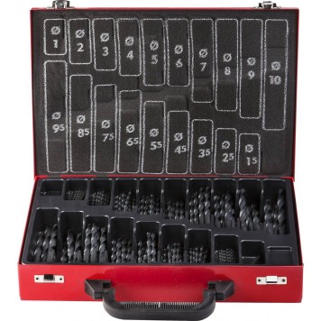 4-29605-H170-M | Набор сверл по металлу 170 шт (d=1-10 мм), быстрорежущая сталь, класс В, ЗУБР ТЕХНИК-0