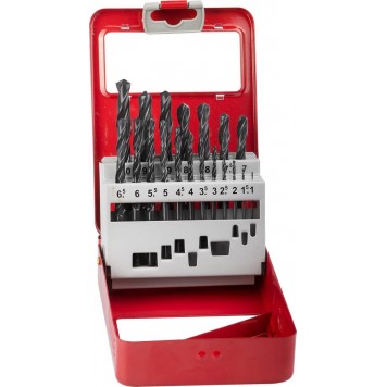 4-29605-H19-M | Набор сверл по металлу 19 шт (d=1-10 мм), быстрорежущая сталь, класс В, ЗУБР ТЕХНИК-0