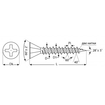 4-300052-39-025 | Саморезы для ГВЛ, 25 х 3.9 мм, 1 100 шт, фосфатированные, ЗУБР СГВЛ-1