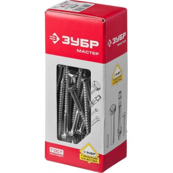 4-300451-06-090 | Шурупы с шестигранной головкой (DIN 571), 90 х 6 мм, 60 шт, ШДШ, ЗУБР МАСТЕР-3