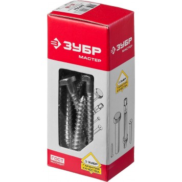 4-300451-10-080 | Шурупы с шестигранной головкой (DIN 571), 80 х 10 мм, 30 шт, ШДШ, ЗУБР МАСТЕР-3