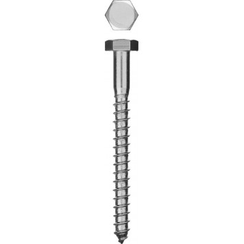 4-300451-10-120 | Шурупы с шестигранной головкой (DIN 571), 120 х 10 мм, 20 шт, ШДШ, ЗУБР МАСТЕР-0