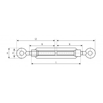 4-304375-10 | Талреп DIN 1480, кольцо-кольцо, М10, 6 шт, кованая натяжная муфта, оцинкованный, ЗУБР ПРОФЕССИОНАЛ-2