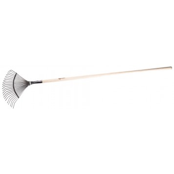 4-39451 | Грабли веерные из нержавеющей стали, с черенком, 22 круглых зубца, ЗУБР ЭКСПЕРТ-0