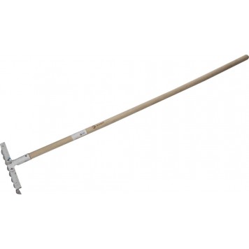 4-39481-08 | Грабли из нержавеющей стали, 8 витых зубцов, деревянный черенок, ЗУБР-0