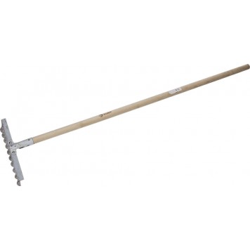 4-39481-10 | Грабли из нержавеющей стали, 10 витых зубцов, деревянный черенок, ЗУБР-0