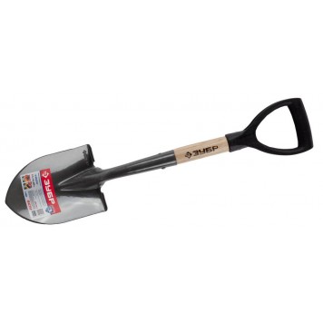 4-39504 | Лопата автомобильная, деревянный черенок, с рукояткой, ЗУБР ФАВОРИТ-0
