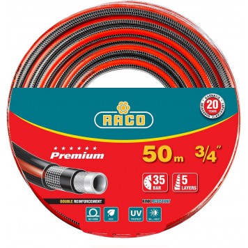 40300-3/4-50_z01 | Шланг поливочный, 35атм., армированный, 5-ти слойный, 3/4"х50м, RACO PREMIUM-0