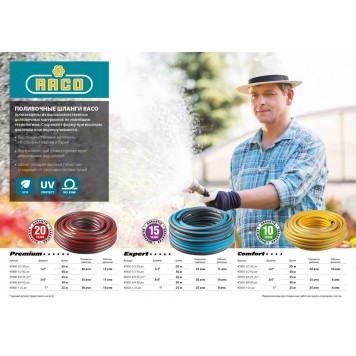 40303-1-25_z01 | Шланг поливочный, 20атм., армированный, 3-х слойный, 1"х25м, RACO COMFORT-0