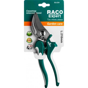 4206-53/CS181 | Секатор с двухкомпонентными рукоятками, плоскостной, 210мм, RACO CS181-3