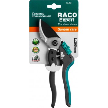 4206-53/S162 | Секатор со специальными эргономичными двухкомпонентными рукоятками армированными фиберглассом, плоскостной, 205 мм, RACO S162-3