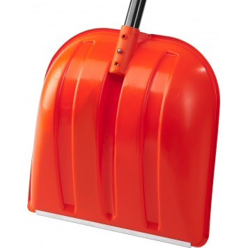 421845 | Лопата снеговая, пластиковая с алюминиевой планкой, эргономичный алюминиевый черенок, V-ручка, 410 мм., СИБИН ЛПА-410-6