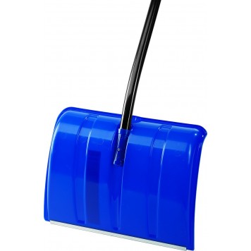 421847 | Лопата снеговая, пластиковая с алюминиевой планкой, эргономичный алюминиевый черенок, V-ручка, 500 мм., СИБИН ЛПА-500-6