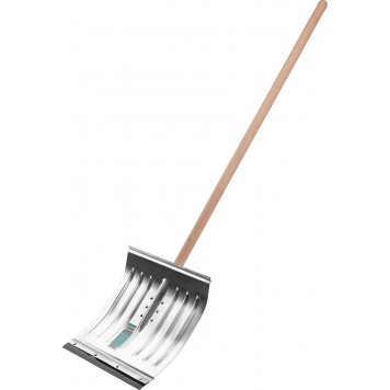 421857 | Лопата снеговая алюминиевая со стальной планкой, с деревянным черенком, 430мм, СИБИН ЛА-430-5