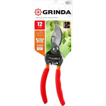 423101 | Секатор-мини цельнокованый, плоскостной, 150 мм, GRINDA G-1-4