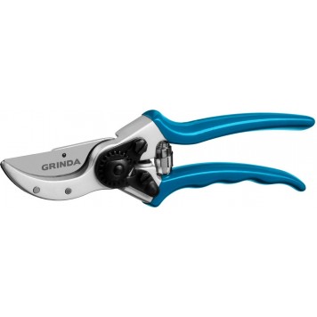 423423 | Секатор с алюминиевыми коваными рукоятками, плоскостной, 210 мм, GRINDA P-23-0