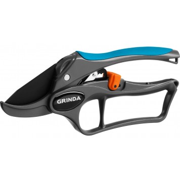 423433 | Секатор с алюминиевыми рукоятками, с эфесом, контактный, 200 мм, GRINDA P-33-0