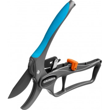 423433 | Секатор с алюминиевыми рукоятками, с эфесом, контактный, 200 мм, GRINDA P-33-6