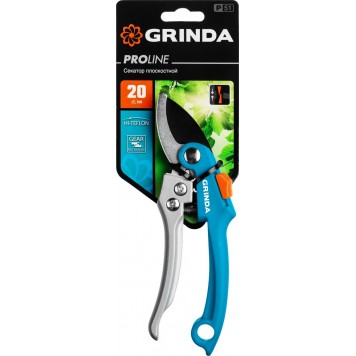 423451 | Секатор c двухкомпонентными рукоятками, плоскостной, 200 мм, GRINDA P-51-4