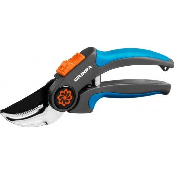 423455 | Секатор с двухкомпонентными рукоятками, плоскостной, 205 мм, GRINDA P-55-0