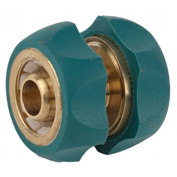 4244-55118B | Муфта (шланг-шланг), латунная с покрытием TPR, 1/2", RACO PROFI-PLUS-0