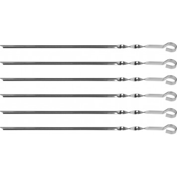 427750 | Шампуры угловые, в чехле, 450мм, 6шт, GRINDA BARBECUE-0