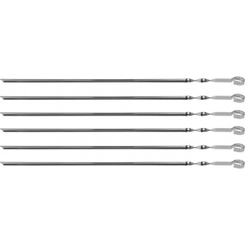427751 | Шампуры угловые, в чехле, 600мм, 6шт, GRINDA BARBECUE-0