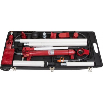 43035-10 | Набор гидравлический, портативный для правки кузова, в пластиковом кейсе, 10т, 70МПа, ЗУБР ЭКСПЕРТ-0