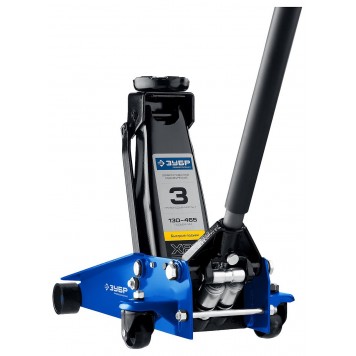 43050-3_z01 | Домкрат гидравлический подкатной, 3т, 130-465мм, ЗУБР X80-4