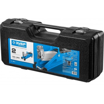 43052-2-K | Домкрат гидравлический подкатной, 2т, 130-380мм, в кейсе, T50, ЗУБР ПРОФЕССИОНАЛ-5