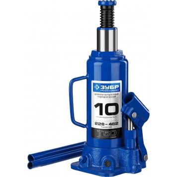 43060-10_z01 | Домкрат гидравлический бутылочный, 10т, 228-462мм, ЗУБР T50-0