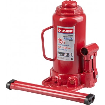 43060-15 | Домкрат гидравлический бутылочный, 15т, 230-460мм, ЗУБР ЭКСПЕРТ-0