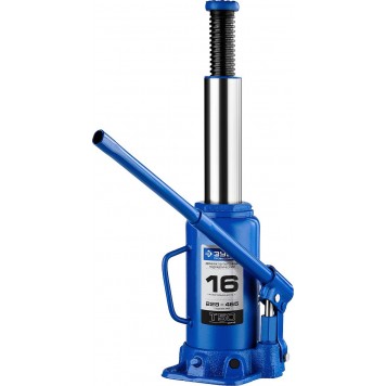 43060-16_z01 | Домкрат гидравлический бутылочный, 16т, 228-465мм, ЗУБР T50-5