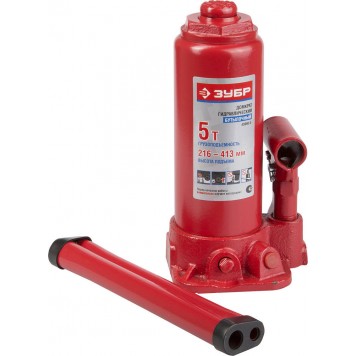 43060-5 | Домкрат гидравлический бутылочный, 5т, 216-413мм, ЗУБР ЭКСПЕРТ-0