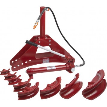 43077-10 | Набор Трубогиб гидравлический, 10т, ход штока 315мм, 8 насадок, 2 ролика, ЗУБР ЭКСПЕРТ-0