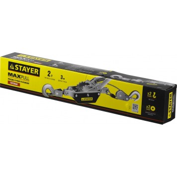 4310-2 | Лебедка рычажная, тросовая, 2т/3м, STAYER MAXPULL-2