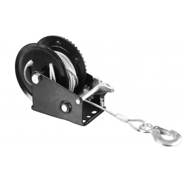 43112-0.9 | Лебедка ручная барабанная тяговая, тросовая, 0,9т, 8м, STAYER MASTER-3