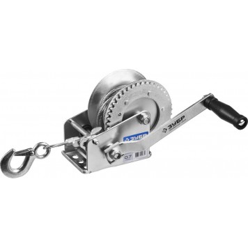 43113-0.7_z01 | Лебедка ручная барабанная тяговая, тросовая, 0,7т, 8м, ЗУБР ПРОФЕССИОНАЛ-0