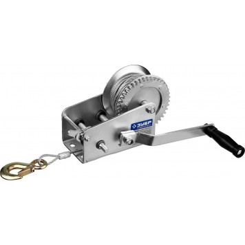 43113-0.9_z01 | Лебедка ручная барабанная тяговая, тросовая, 0.9 т, 8 м, ЗУБР ПРОФЕССИОНАЛ-0